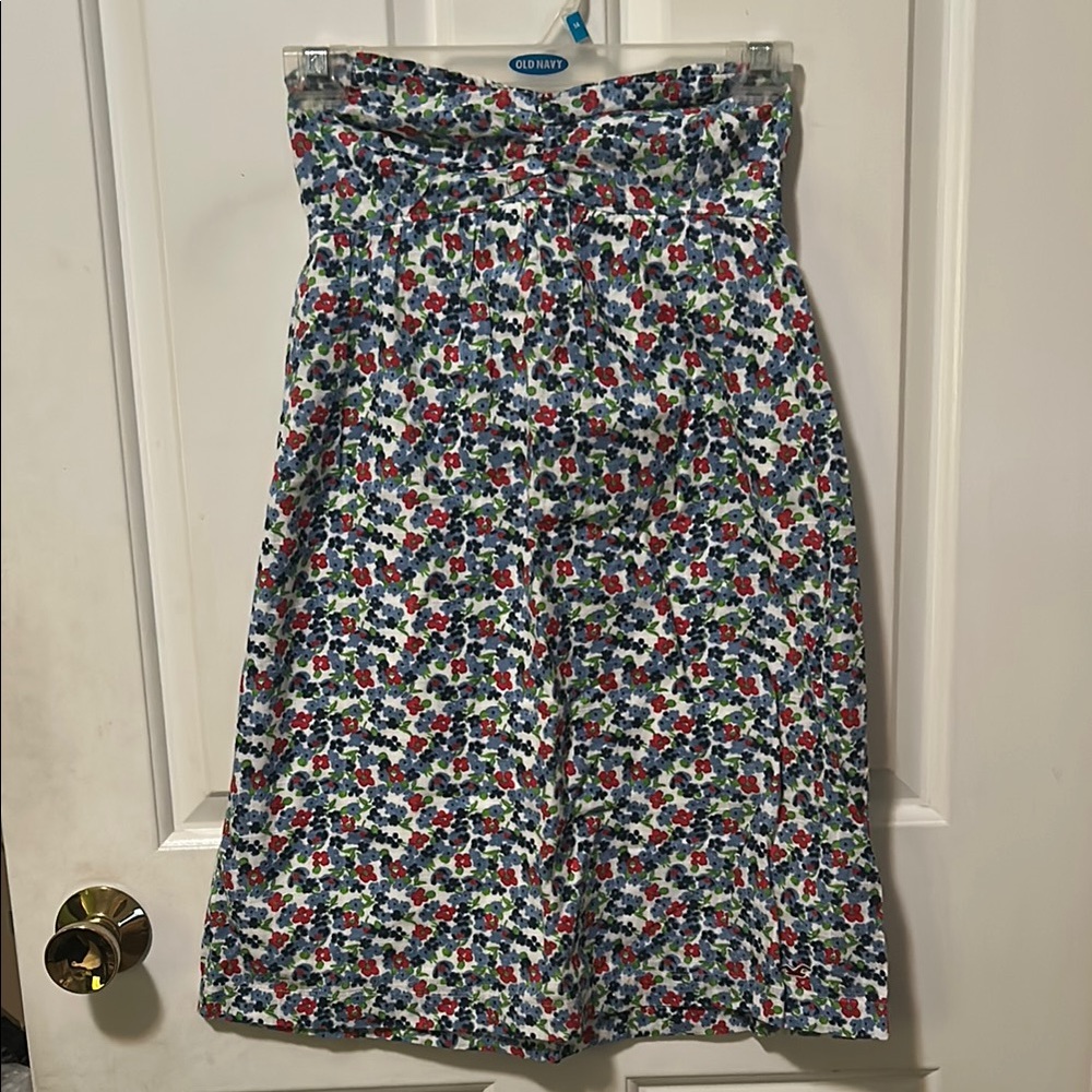 Floral Print dress strapless from Hollister   Size XS